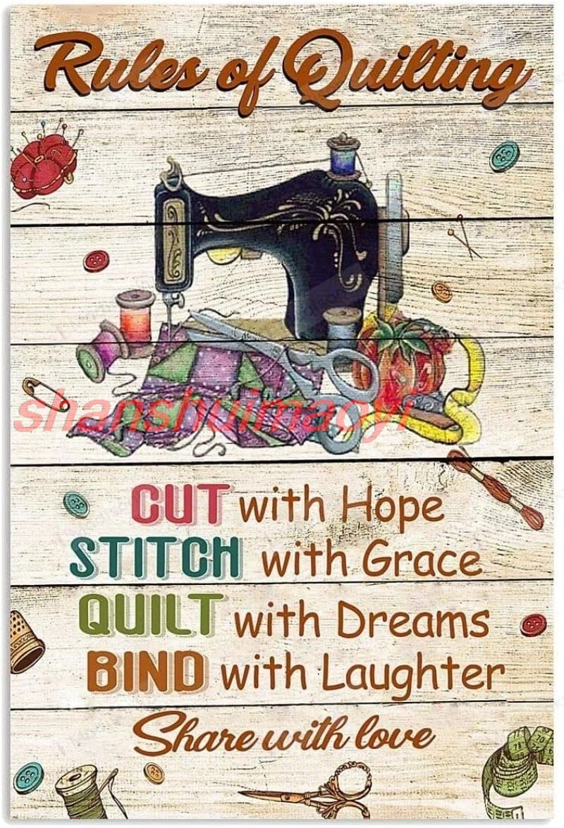 Жестяная вывеска CCPARTON &quotИдеальные правила стегания&quot