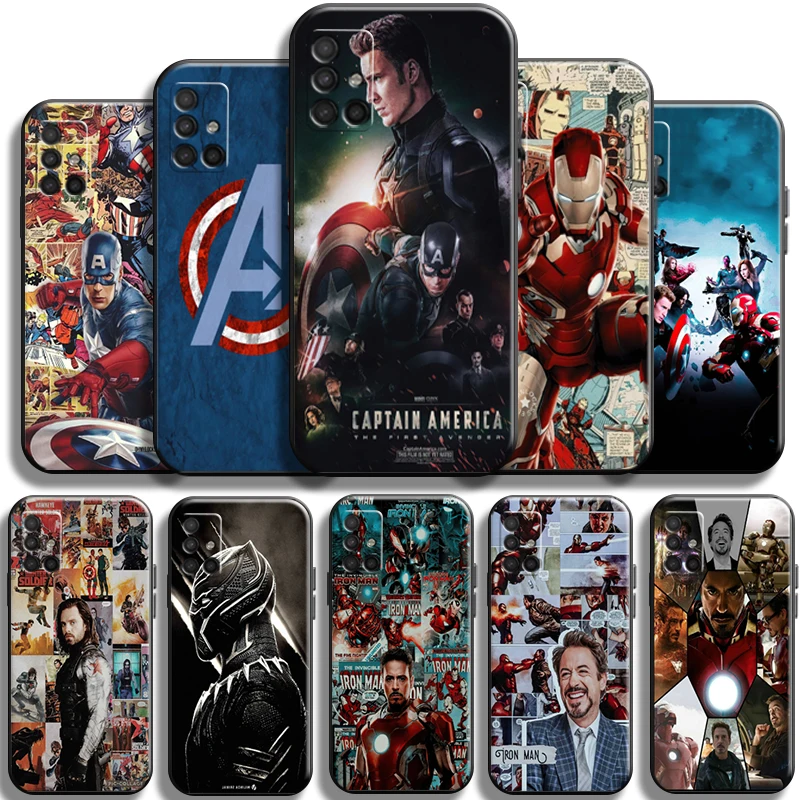 

Captain America Iron Man Winter Soldier For Samsung Galaxy A51 A51 5G Phone Case Cover Liquid Silicon Back Full Protection