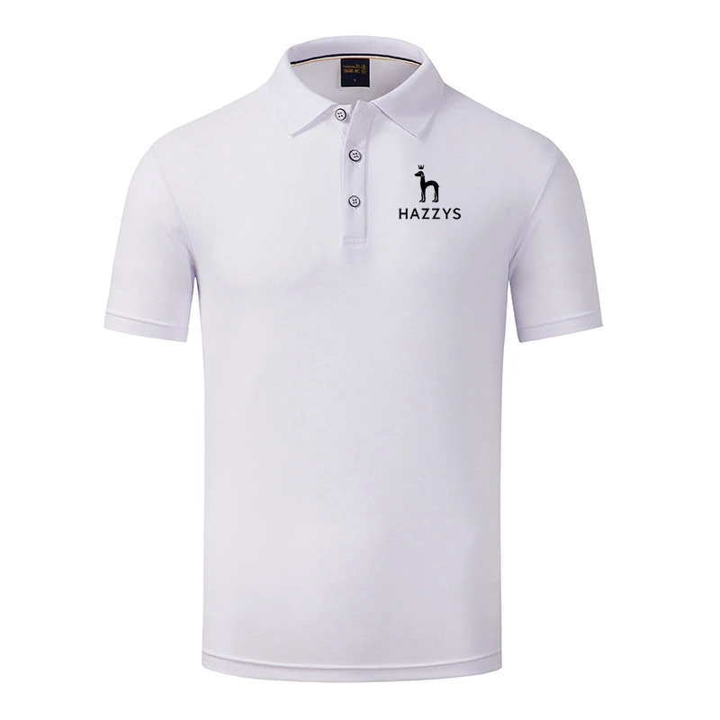 2023New Men's HAZZYS Polo Shirts Summer High Quality Casual Everyday Short Sleeve Men's Lapel T Shirts Polo Top Slim FitT-shirt