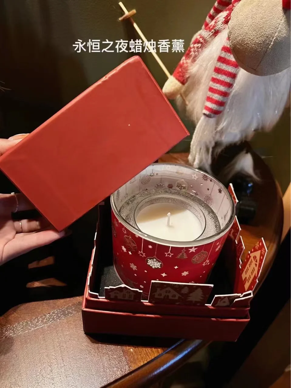 

LO European-style eternal night scented candle Christmas New Year gift box city silhouette ritual sense