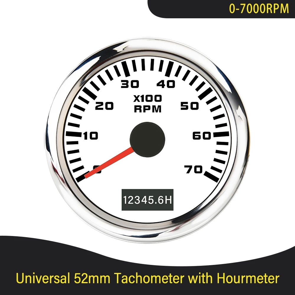 

Универсальный Тахометр 52 Мм, 0-8000 Об/мин, С Красной Подсветкой Для Автомобилей, Лодок