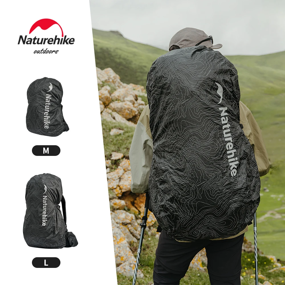Фото Naturehike 30L-60L водонепроницаемый светоотражающий рюкзак дождевик открытый кемпинг пеший туризм альпинистская сумка дождевик CNK2450PJ010 №1
