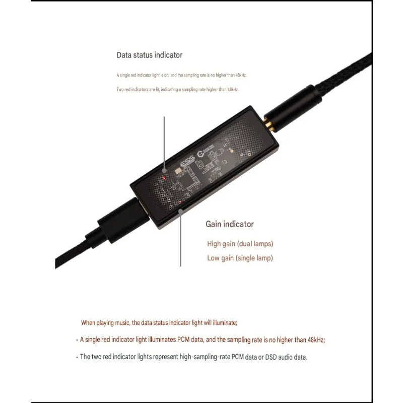 Усилитель для наушников QUESTYLE M15C M12i, Hi-Fi качество звука, поддержка PCM, DSD512a, встроенный ЦАП, для IOSAndroid Little Tail (art.: 3920db6348f3d) - 3920db6348f3d