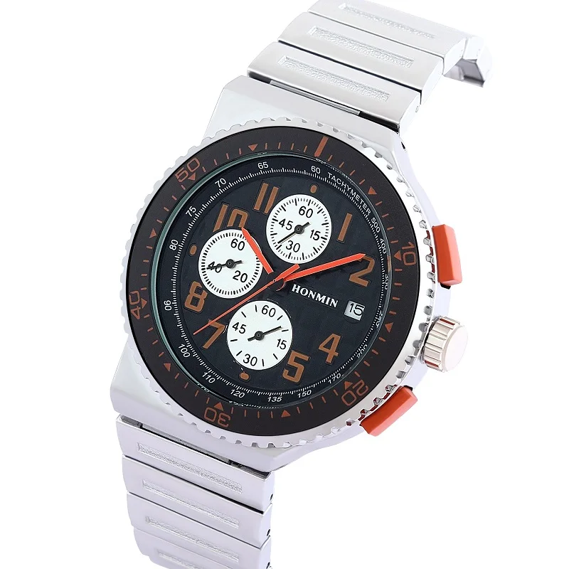 

New fashion multi-function luxury brand with the same appearance honmin genuine business six needle quartz watch with box