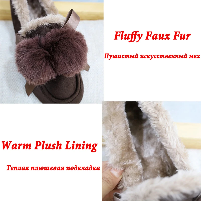 2022 Winter Fluffy Moccasin Faux Suede Fuzzy Flats Slip On House Plush Shoes Women Flock Loafers Casual Soft Faux Fur Slippers