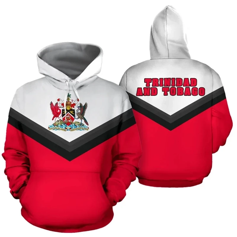 Флаг Тринидада и Тобаго карта толстовки с 3D принтом для мужчин одежда модные