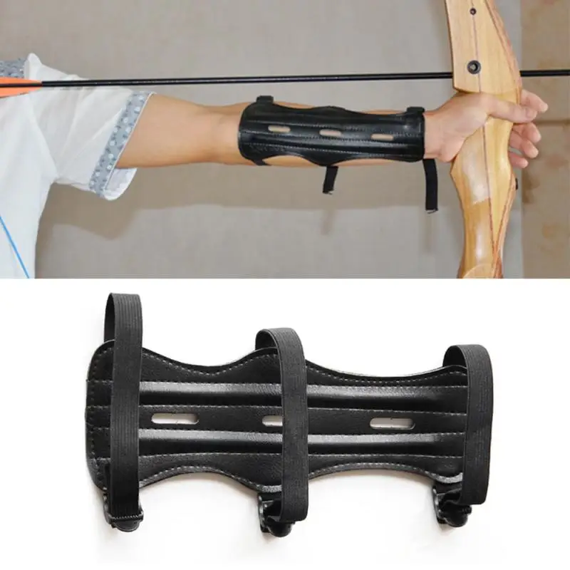 

Archery Arm Guard Cowhide Protection Forearm Safe Adjustable Bow Arrow Hunting Shooting Hunting Camping Equipment