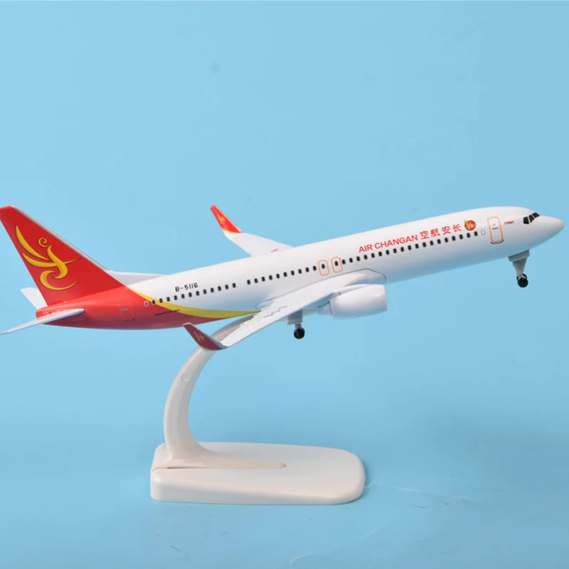 

20cm Diecast 1:400 Scale Changan Airlines B737-800 Alloy Passenger Aircraft Model Collection Souvenir Display