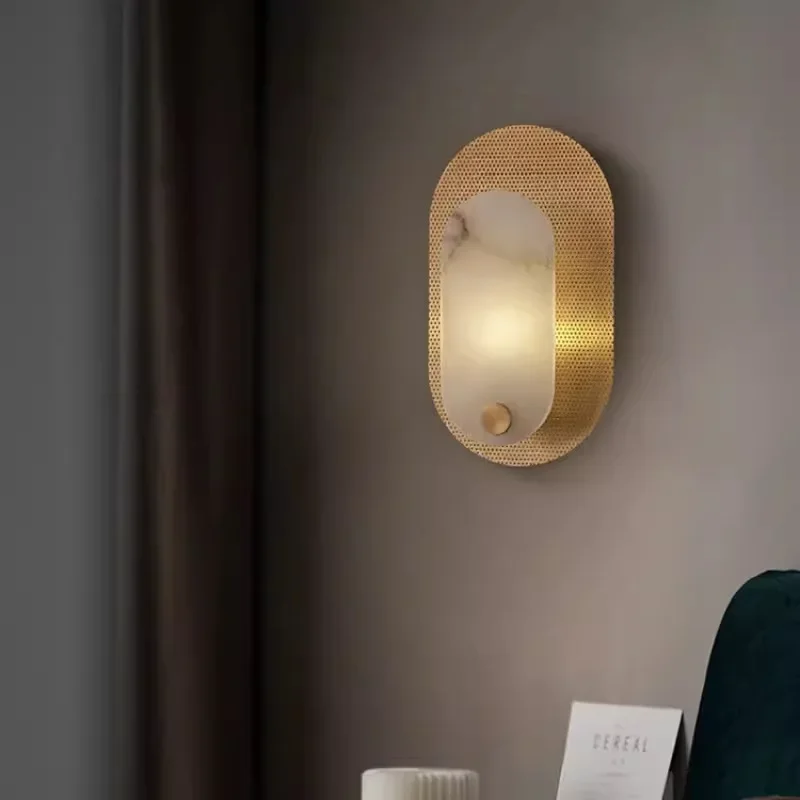 Простой светодиодный мраморный настенный светильник лестничная клетка гостиная