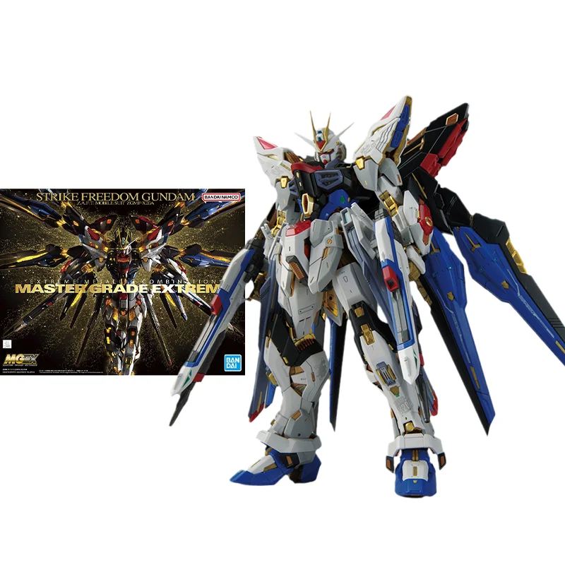 

Bandai Original Gundam Model Kit Anime Figure MGEX1/100 STRIKE FREEDOM GUNDAM Action Figures Toys Collectible Gifts for Children