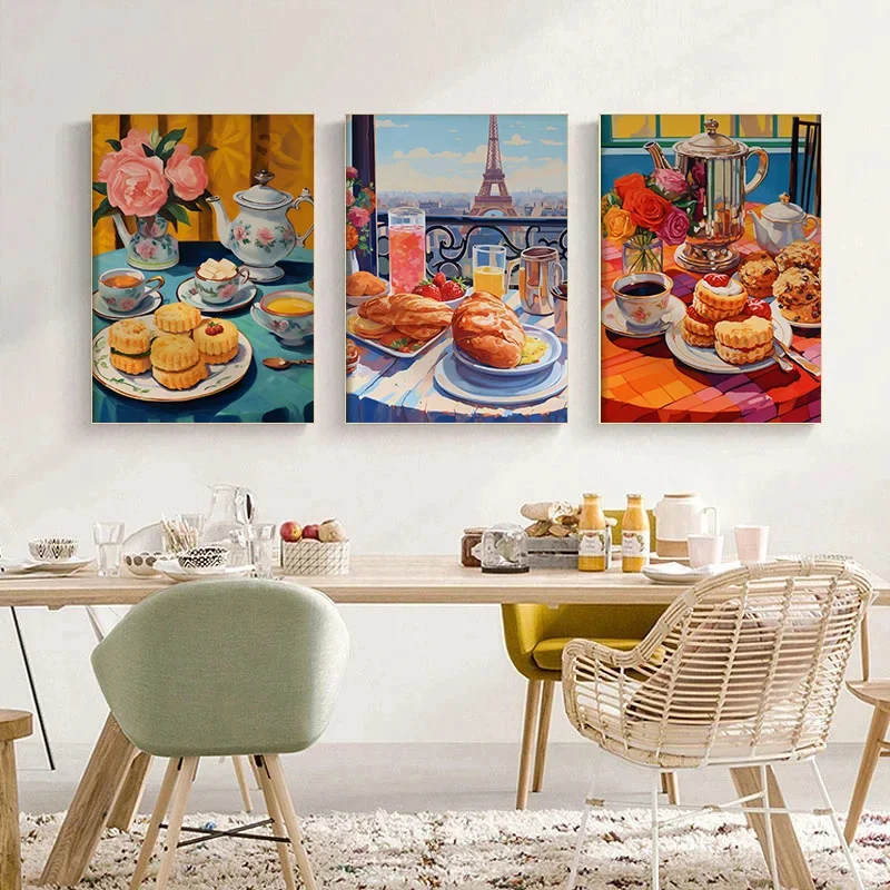 Плакат на стену с изображением авокадо суши чая филиппинской еды Круассанов