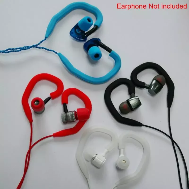 

NEW Pair Ear Hook Eco-friendly Earphone Holder Waterproof Soft Sports Loop Hanger Earhook Silicone Earphone Accessories #7