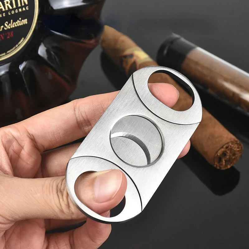 

BORISTAK Cigar Clamp High Quality Metal Classic Cutter Portable Stainless Steel Cigar Scissors Smoking Accessories Support OEM