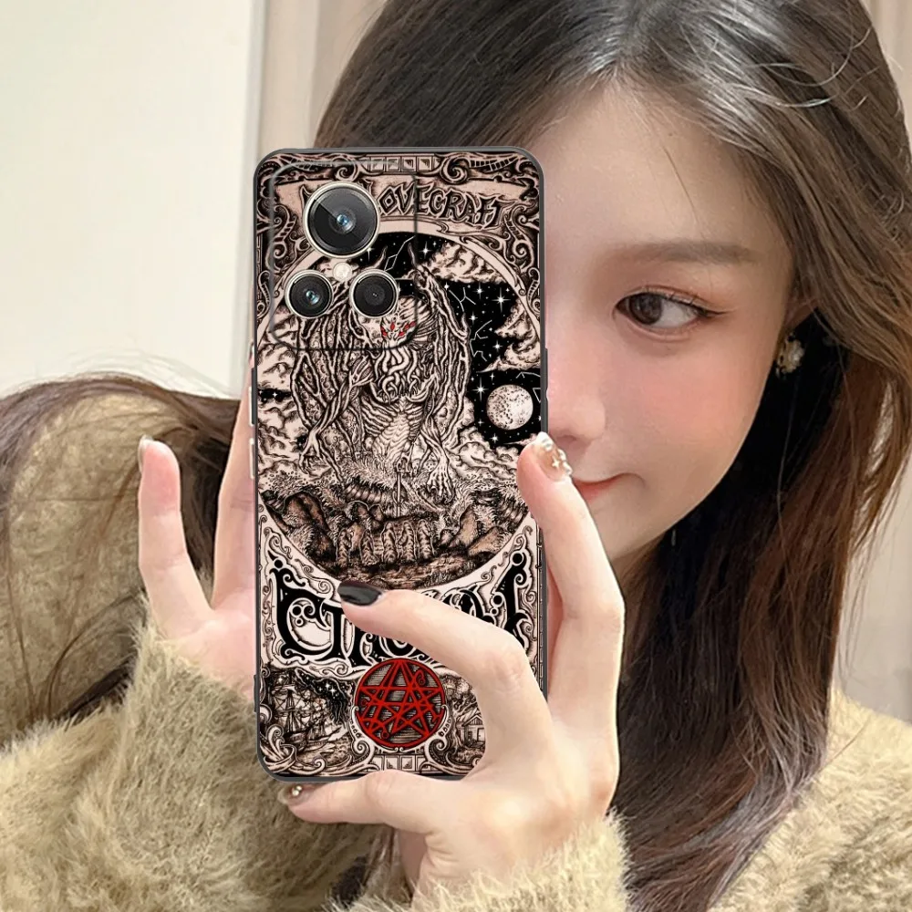 Модный чехол для мобильного телефона Cthulhu Realme GT 2 9i 8i 7i Pro X50 X2 C35 C21 C20 C11 C3 Черный