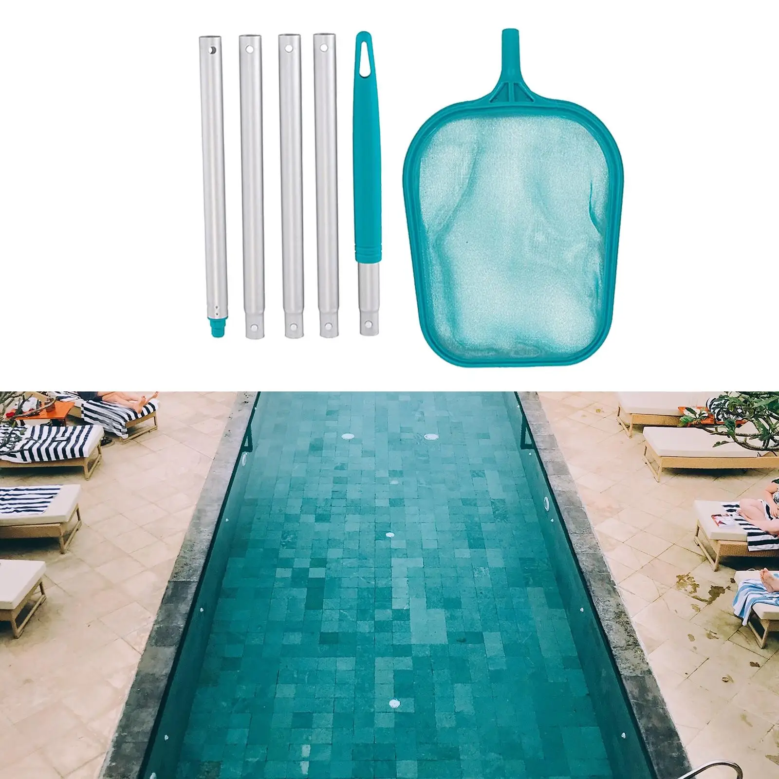 

Pro Swimming Pool Skimmer Leaf Catcher Pole Leaf Skimmer Net for Hot Tubs Fountains