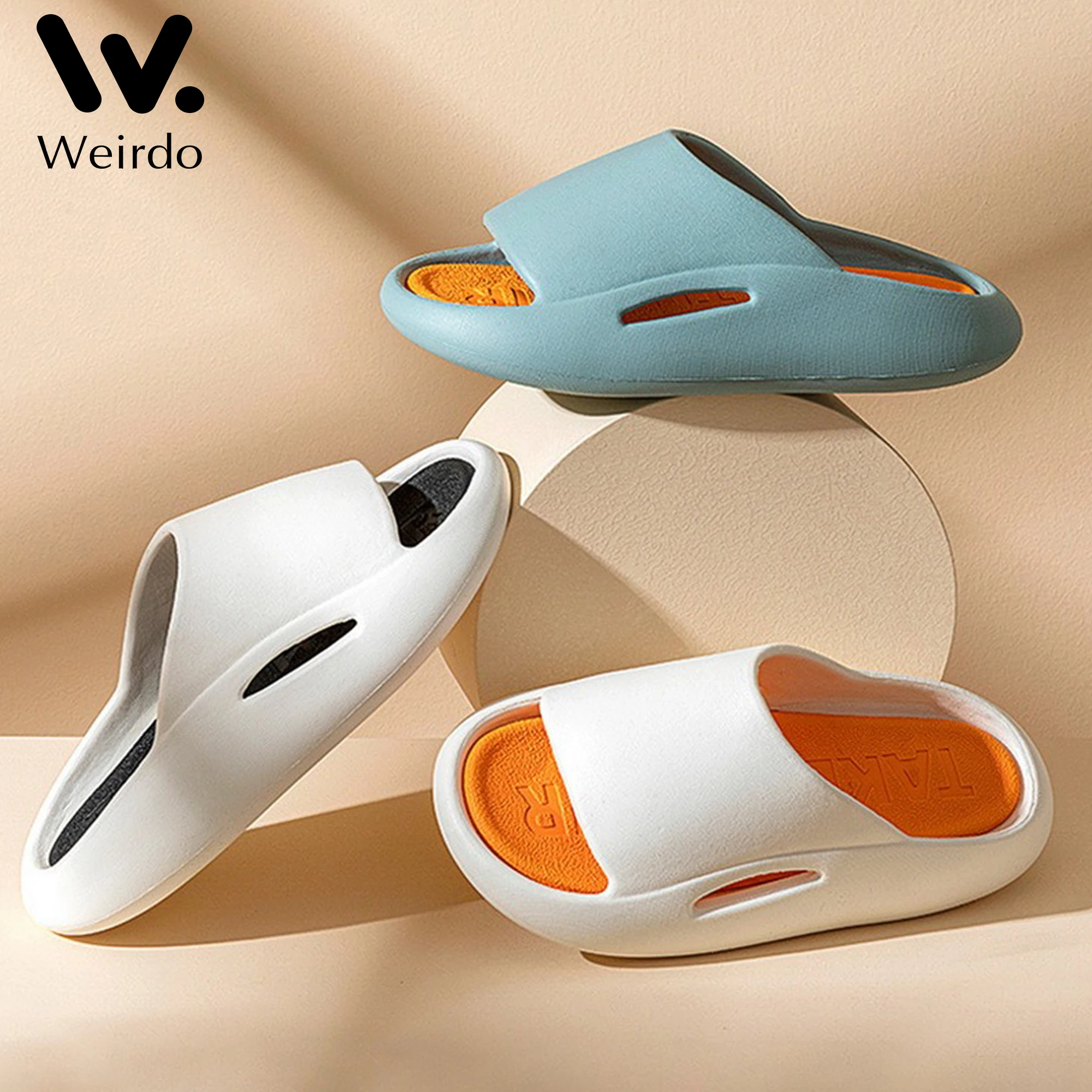 

Women Men Slippers 2022 Summer Beach Ourdoor Slides Indoor Home Slippers Thick Platform Shoes Fashion Soft Flip Flops
