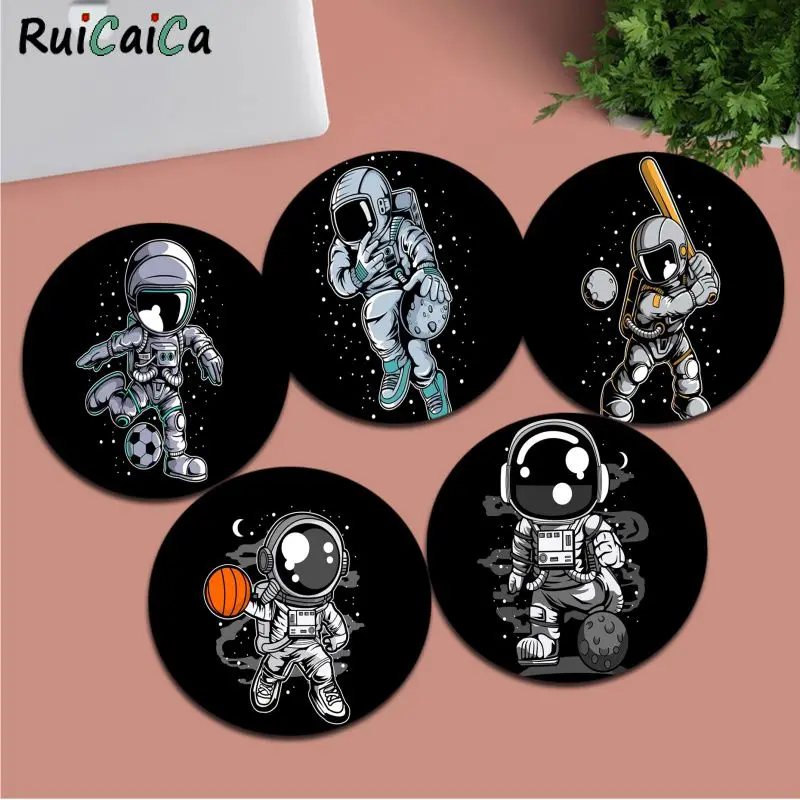 

Boy Gift Pad Space Astronaut Planet gamer play mats round gaming Mousepad gaming Mousepad Rug For PC Laptop Notebook