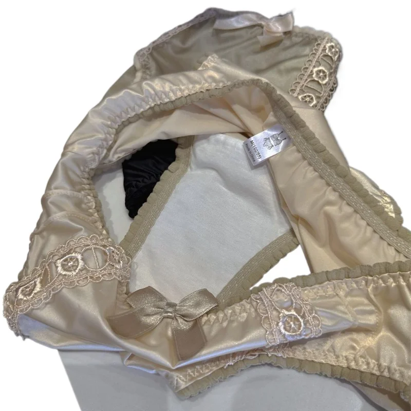 Шелковые новые кружевные трусики с низкой талией для катания на коньках
