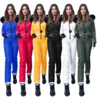 Супертеплая зимняя Лыжная куртка, штаны, дышащий зимний костюм, цельный лыжный костюм, женский зимний комбинезон, флисовый комбинезон для горного лыжа