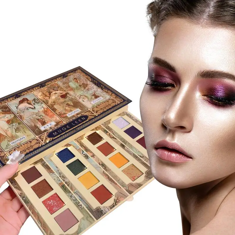 

Beauty Glazed Renaissance Eyeshadow Palette Colorful Shadow Pallet Glitter Highlighter Shimmer Make Up Pigment Matte Eye Pallete