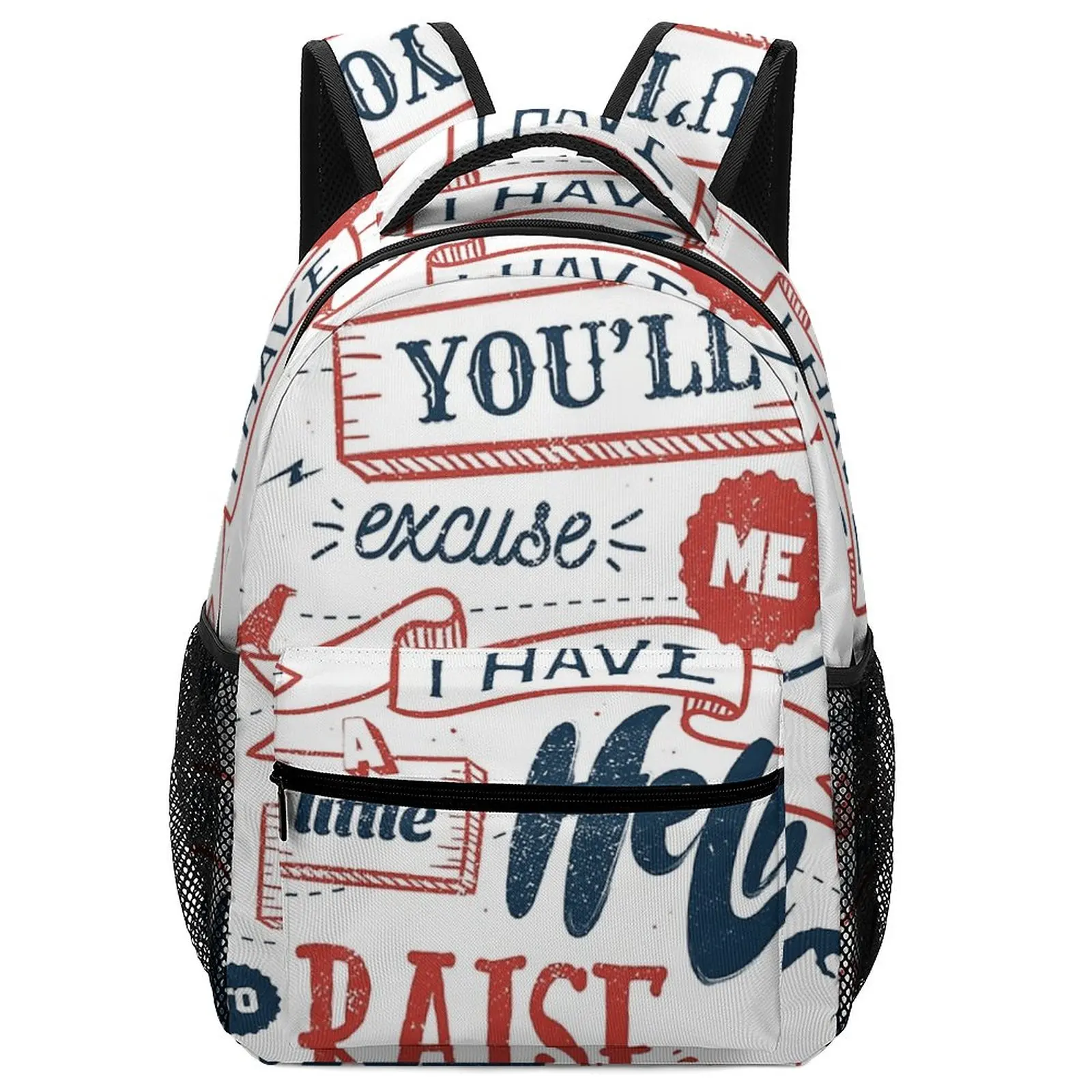 New Funny LITTLE HELL Transparent Backpacks for Student Kids Men Women School Bag Primary School Girl Backpack
