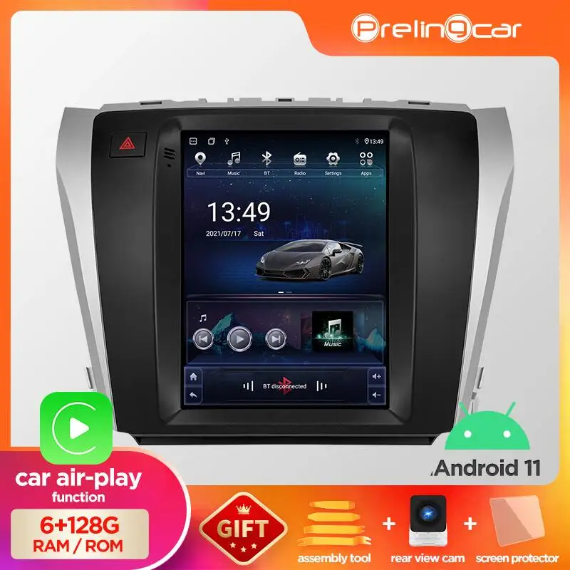 

Автомобильный радиоплеер Android 10 для Toyota Camry 2012-2016 мультимедийный видео GPS-навигатор для Tesla Style вертикальный экран без DVD