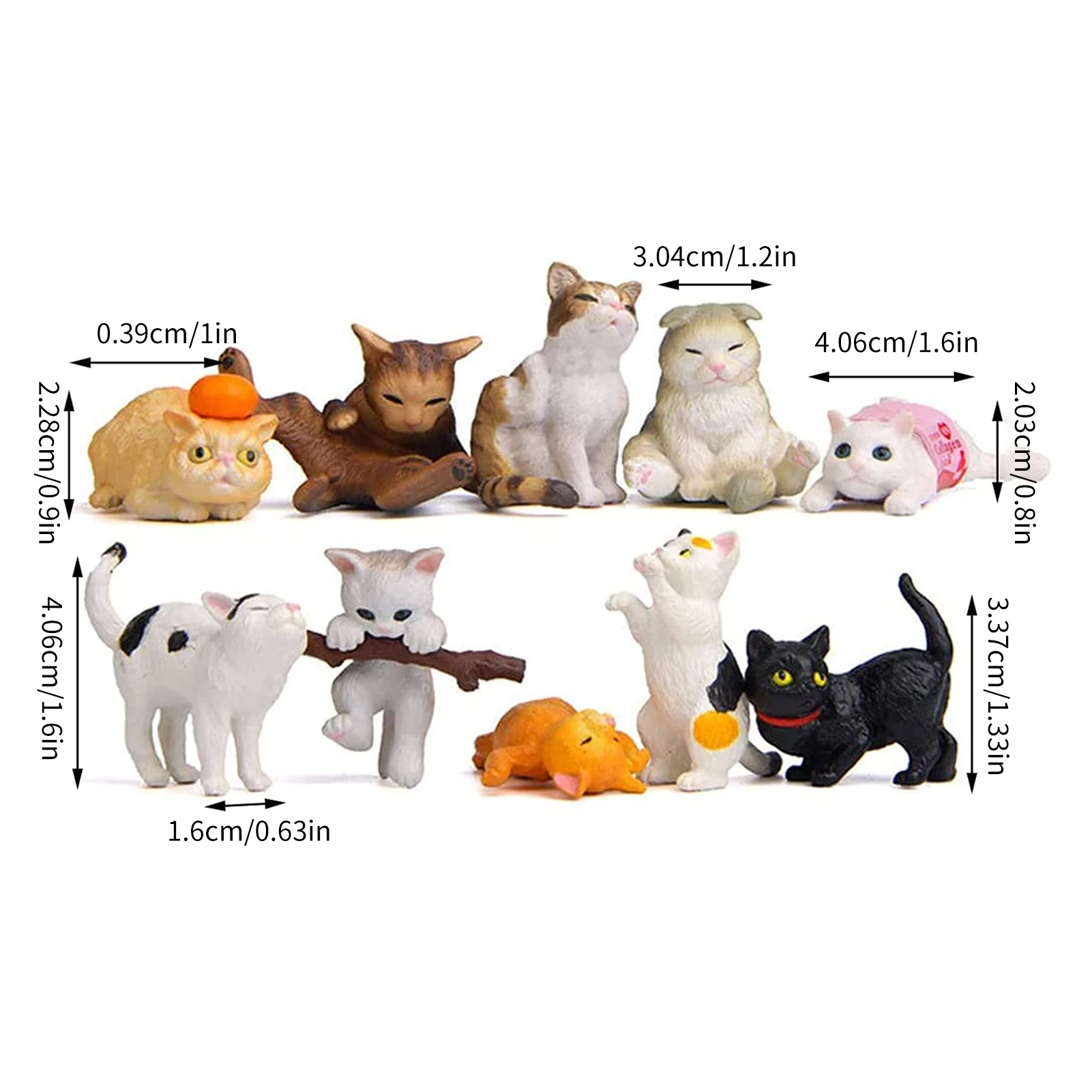 

10 шт., декоративные мини-украшения в виде животных