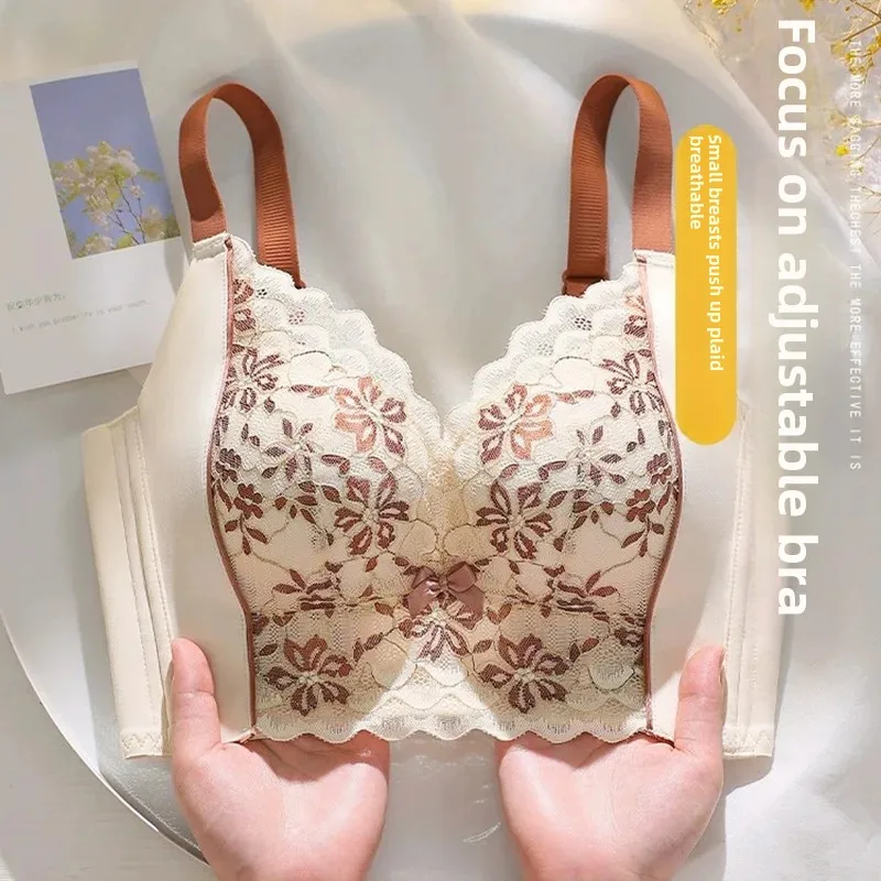 Элегантные кружевные бюстгальтеры во французском стиле для женщин небольшой