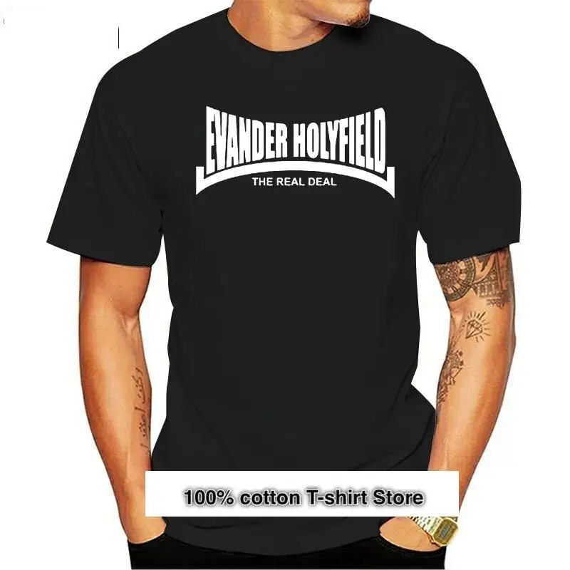 

Evander Holyfield-camiseta negra de The Real Deal боксерская Легенда для мужчин, talla S a 3XL
