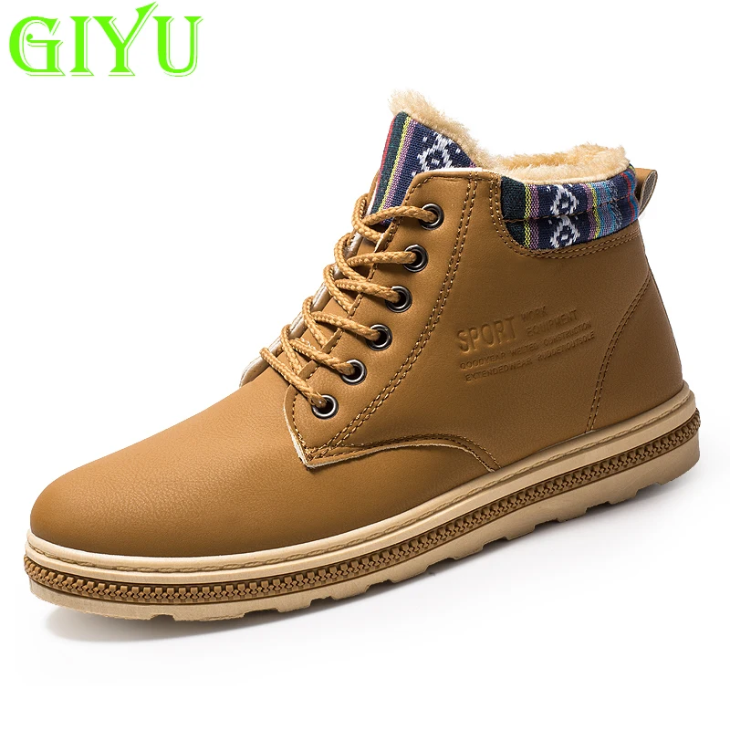 

New Man Lace Up Ankle BootsMen's Boots Men's Martins Boots American Retro Tooling Boots Casual Crazy Horse Leather Plus Cashmere