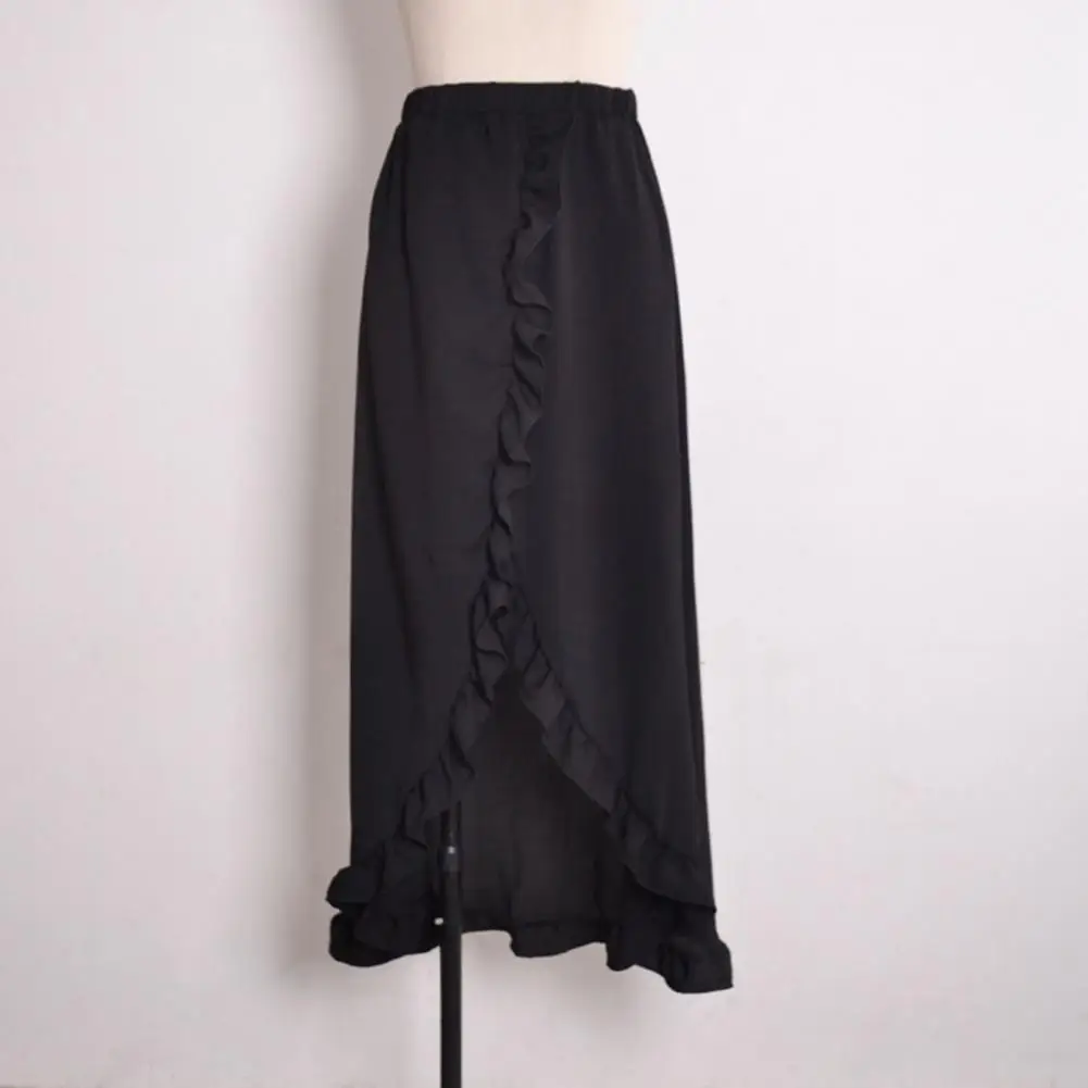 

Popular Skirt High Waisted Ladies Pure Color Belted Skirt Beach Skirt Beach Skirt