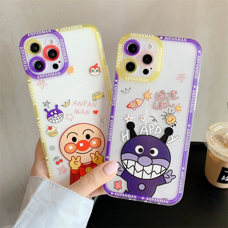 

13/14Pro Happy Cartoon Clear Lens Phone Case For iPhone11 12 XSMAX 78PLUS XR SE2020 Impact Soft TPU Cover Body Shell Protection