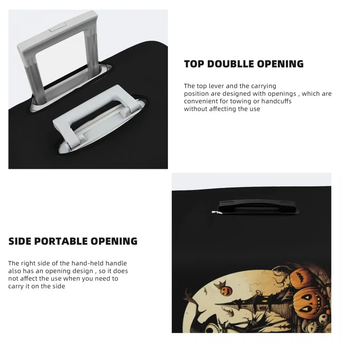 Персонализированный Чехол для чемодана с изображением героев фильма Хэллоуин