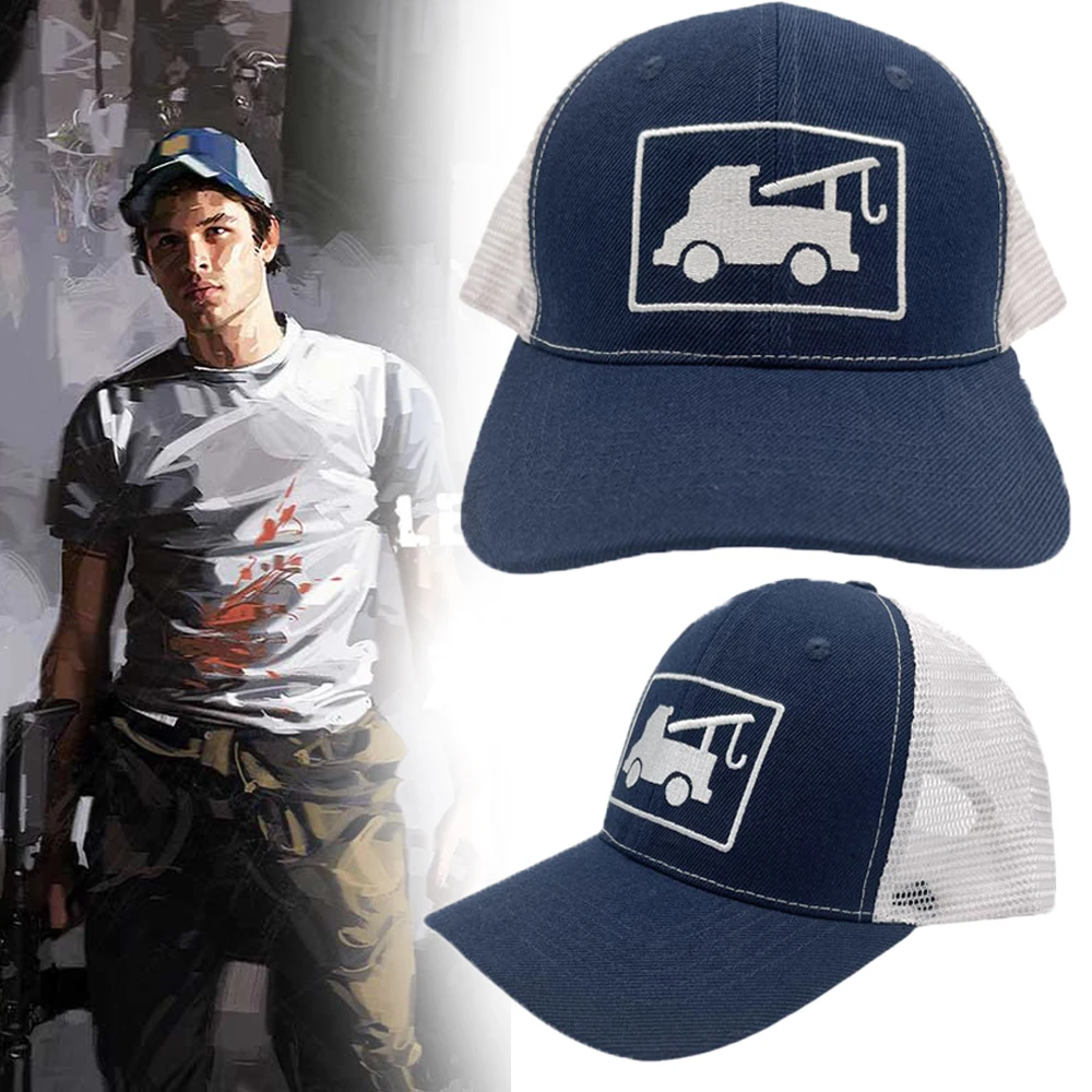 

Game Left 4 Dead 2 Ellis Cosplay Hat Baseball Cap Retro Embroidery Mesh Thinking Hats Adult Unisex Prop Accessories Adjustable