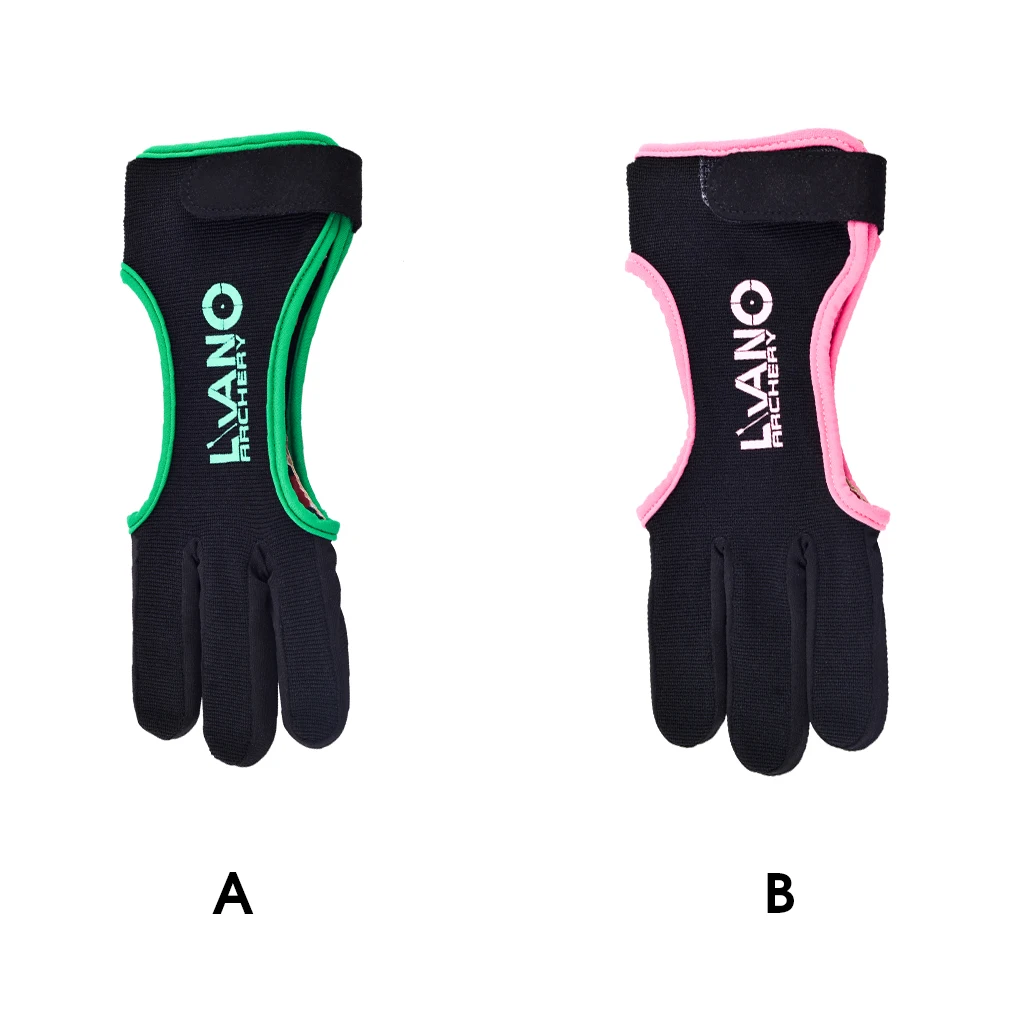 

Archery Protective Coating Arrow Accessories Three Fingers Protector Assorted Colors Bow Glove for Adult Beginner Green