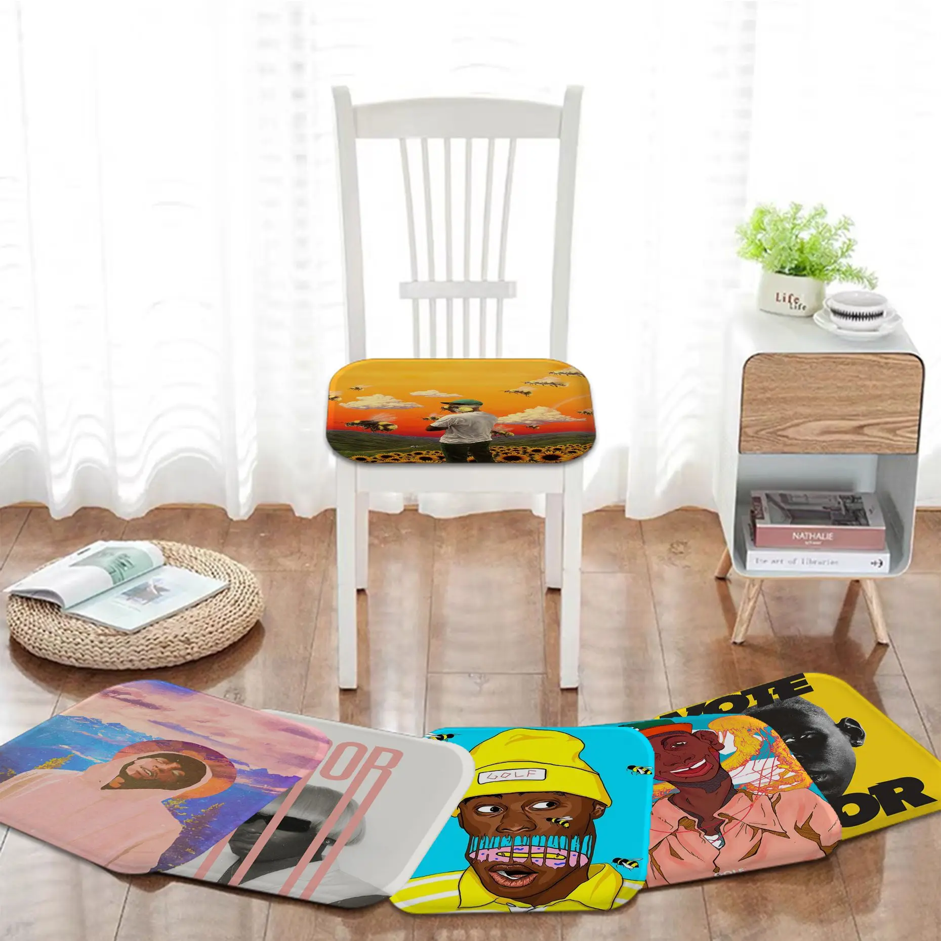 

Tyler The Creator Decorative Chair Cushion Soft Office Car Seat Comfort Breathable 45x45cm Buttocks Pad