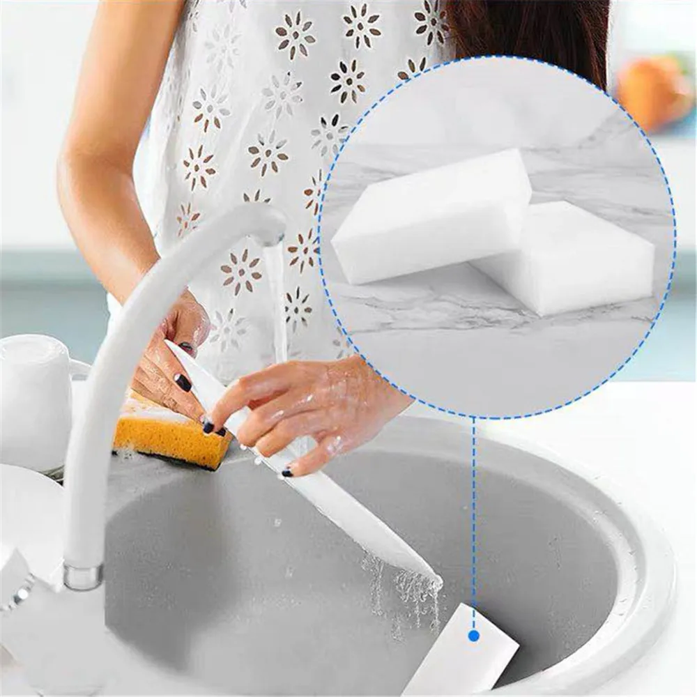 

Environmental Friendly White Nano Sponge For Kitchen Melamine Cleaner, Magic Sponge Cleaning Kitchen Sponge, Washing Dishes