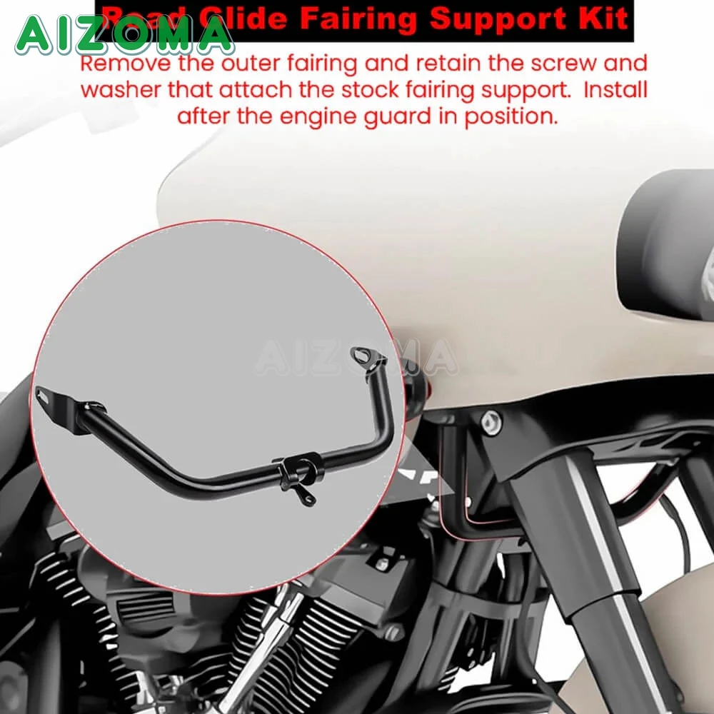 Мотоциклетный передний обтекатель двигателя опорный кронштейн для Harley Touring Road