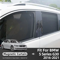 magnetic car side window sunshade for bmw 5 series g30 2017 2022 auto curtain mesh sun shade shield m5 520i 520d xdrive