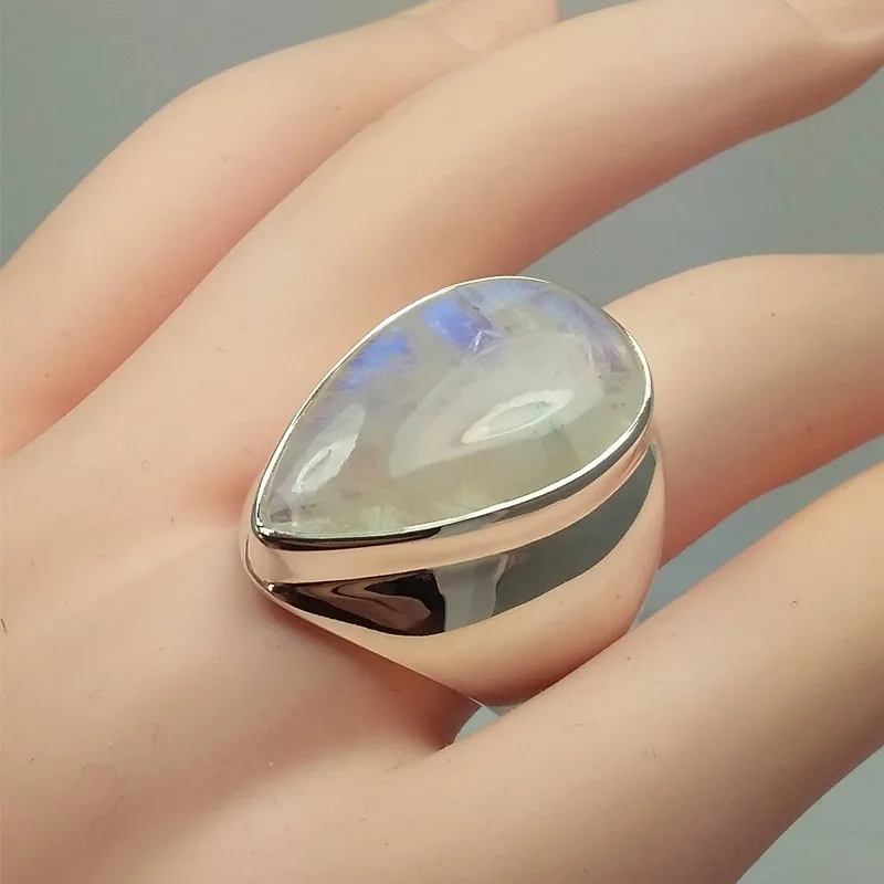 925 Sterling Silver Female Cute Big Ring Light Polishing Excellent Elegant Circle Rings for Woman Girl Fashion Jewelry Rings