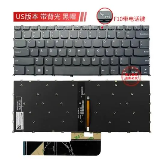 

US Black Keyboard For LENOVO IdeaPad 3-14ADA6 3-14ALC6 3-14ITL6 with BACKLIT(F10 key is phone key)