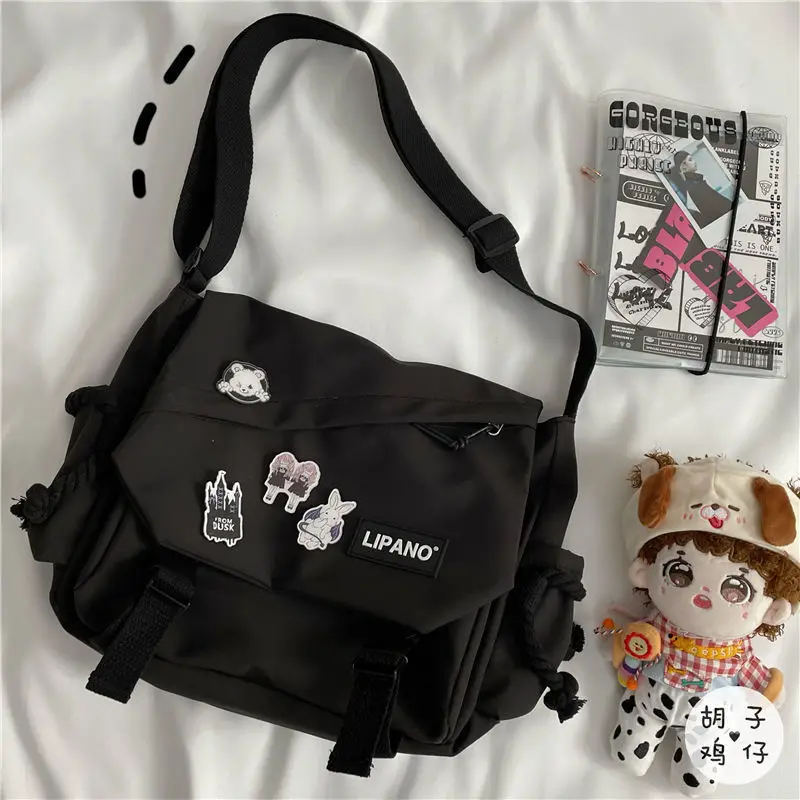 

Nylon Korean Version Shoulder Bag Large Capacity Girl Messenger Bag Student Schoolbag Teenager Girl Men'S Messenger Bag M886