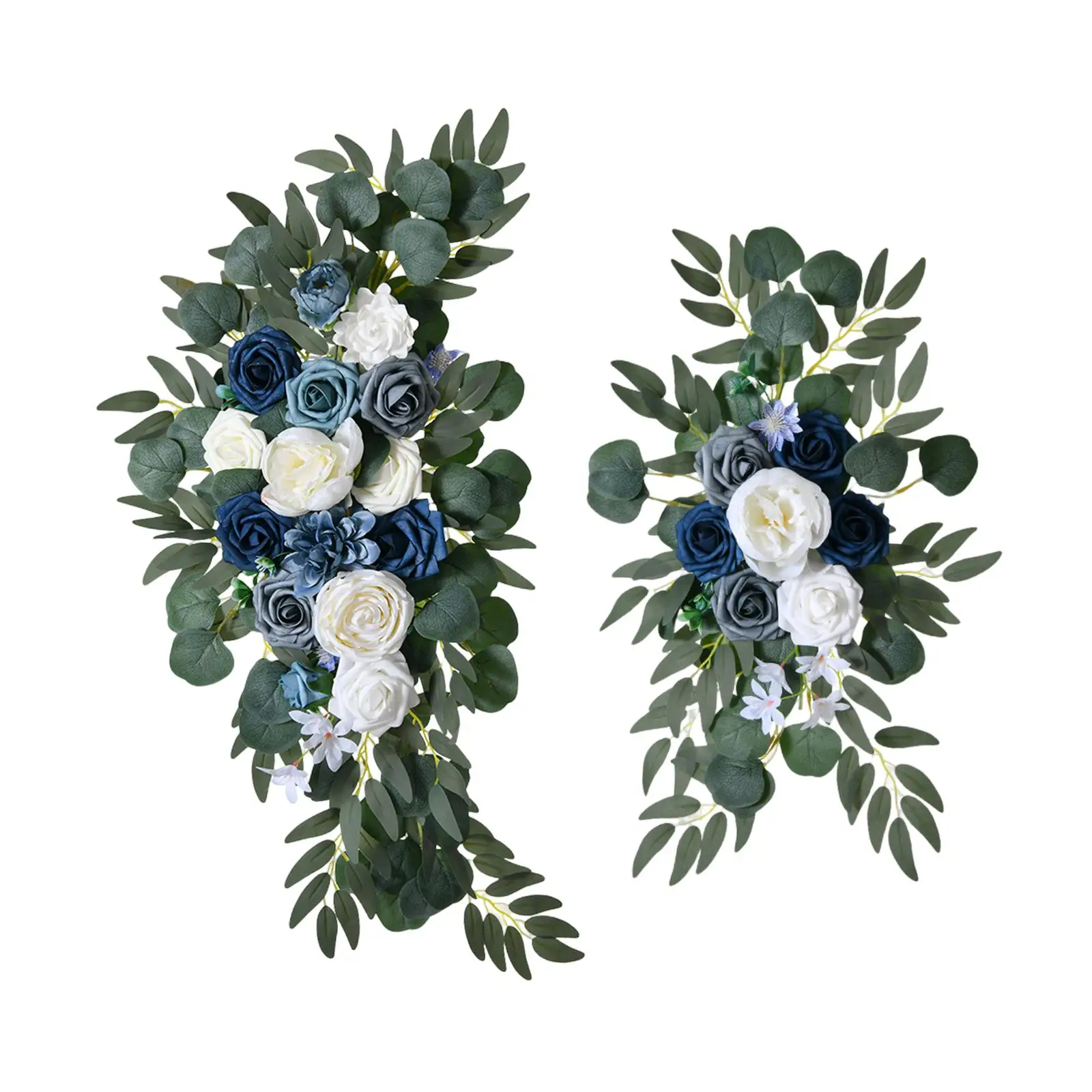 

2Pcs Artificial Floral Swag Hanging Wedding Arch Flower for Wall Party Table