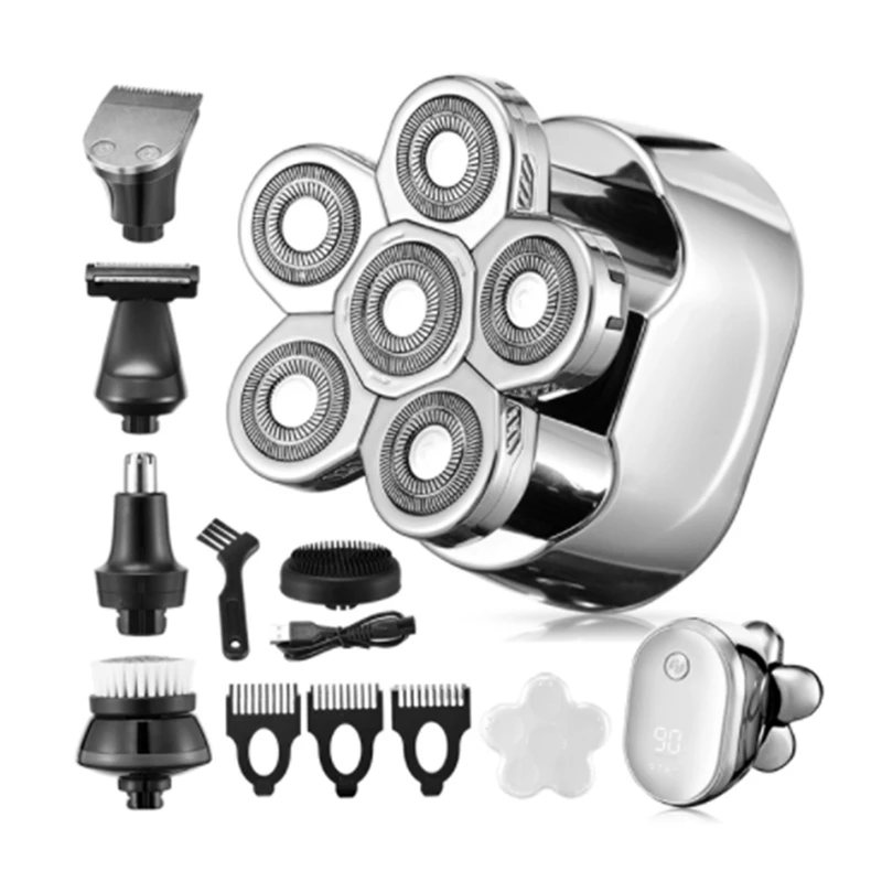 

Grooming Kit Digital Display Electric Shaver Hair Trimmer Beard Electric Razor Wet Dry Men Facial & Body Shaving Machine