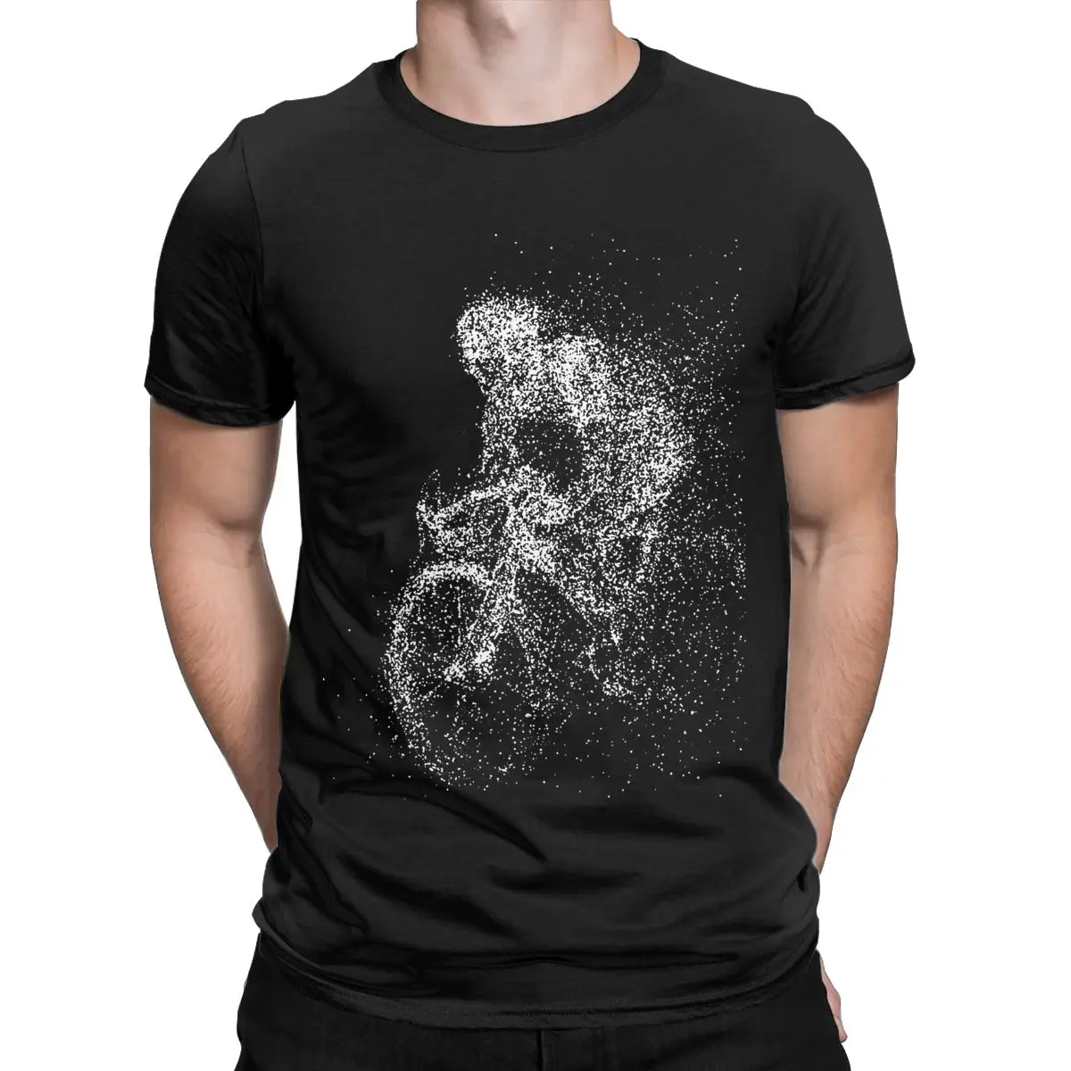 

CYCLE BICYCLE Biking Boy Cyclist Particles Shattered Tee Mug Sticker Notebook For Gift Essential for men Cotton Novelty T-Shirt