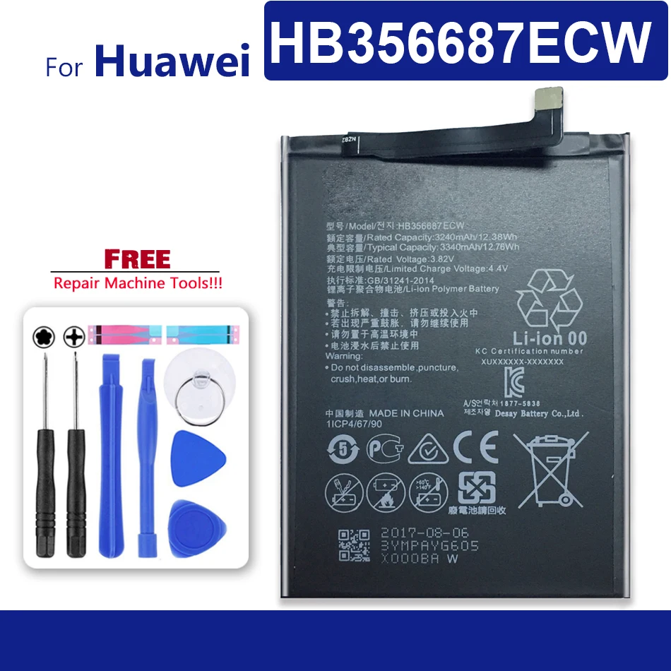 

For Huawei HB356687ECW Battery For Huawei Nova 2 Plus Nova 2i For Honor 9i Honor9i 7X Huawei G10 Mate 10 Lite Mate10 lite Phone