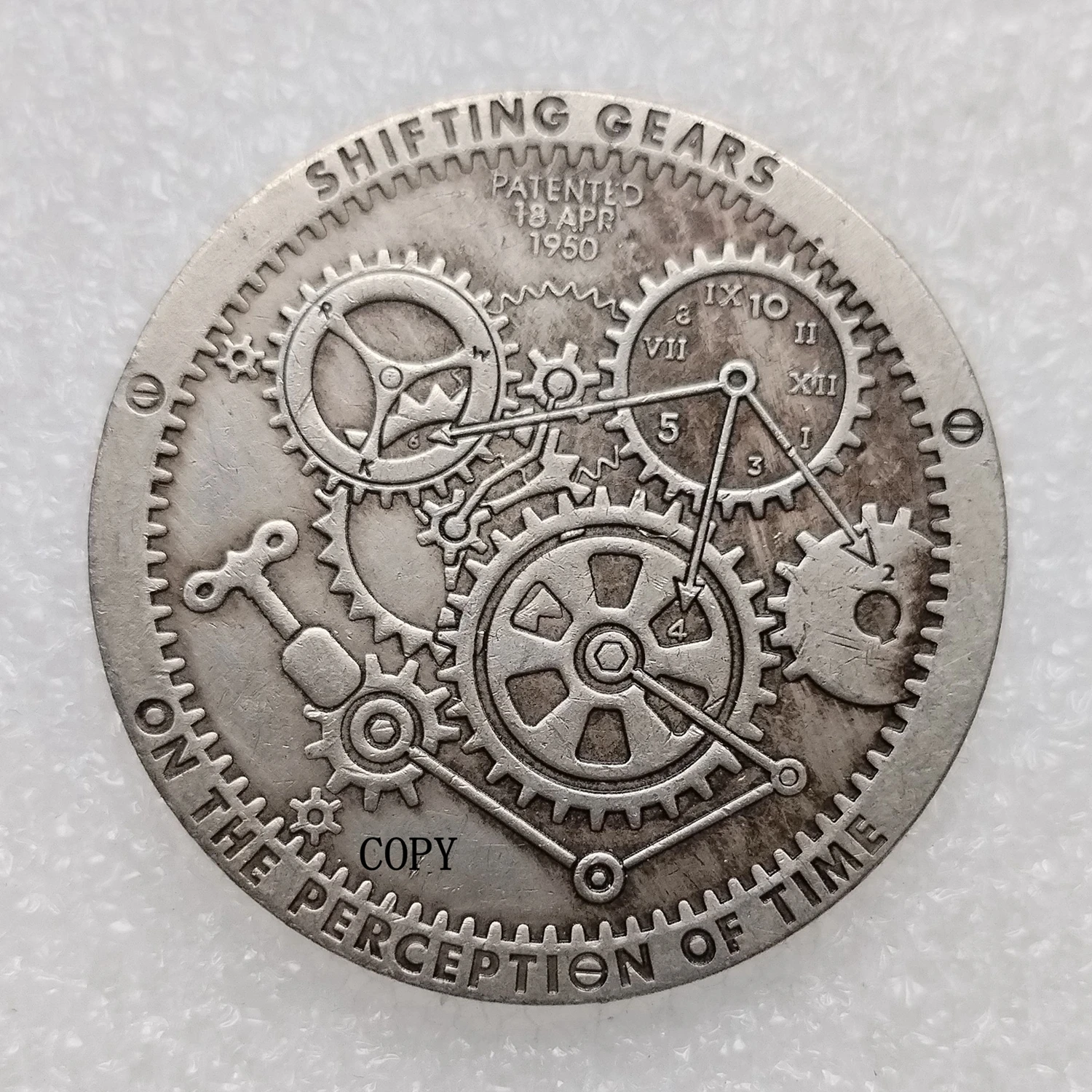 Винтажный хобо с посеребренной монеткой YYBCB