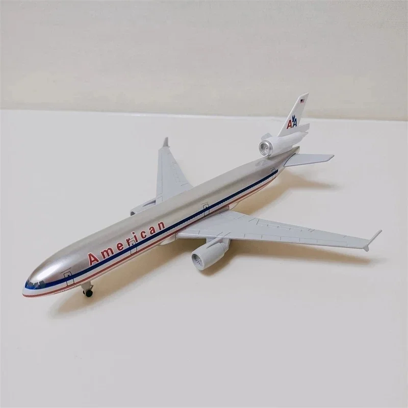 Новинка модель самолета US MD-11 MD11 20 см игрушки с основанием из сплава литая