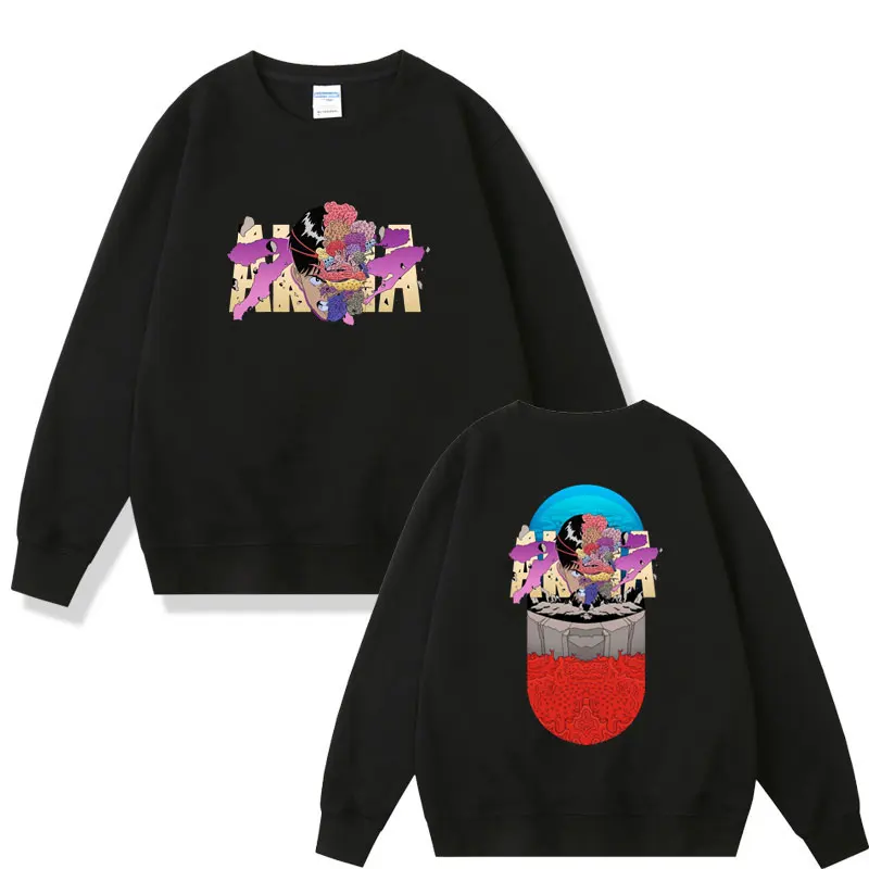 

Anime Akira Science Fiction Movie Cartoon Shotaro Kaneda Print Sweatshirt Men Women Fashion Loose Crewneck Pullover Sweatshirts