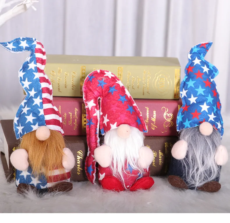 

American Independence Day Faceless Doll Table Souvenir Doll Ornaments Happy 4th Of July 2023 USA Independence Day Party Decors